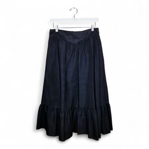 Vintage Jessica's GUNNIES Jessica McClintock Black Taffeta Prairie Skirt 13